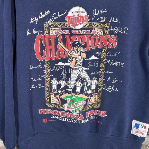 Vintage 1991 World Champions Minnesota Twins Sweatshirt - Picture 3 of 8